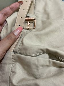 Beige Formal Pants For Women