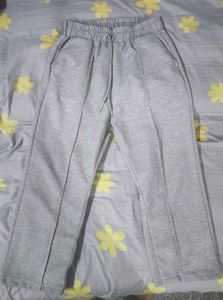 Gray Graphic Print Crewneck Tee Set