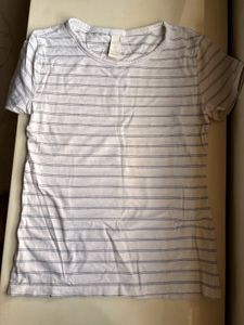Striped White Tee