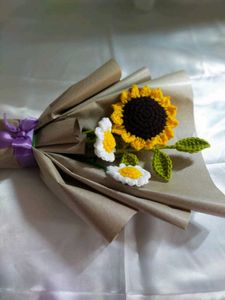 Crochet sunfloweran daisy Bouquet