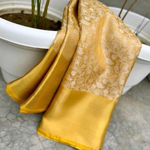 Golden Jari Silk Saree