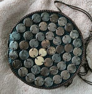 Coconut Shell Beaded Sling Bag