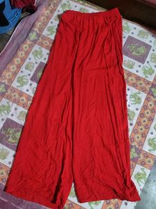 Red Wide Leg Palazzo Pants