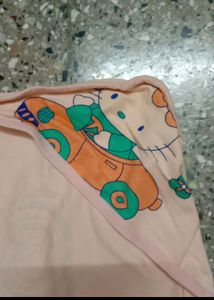 Newborn Babies Swadel Or Wrapping Cloth Peach Colo