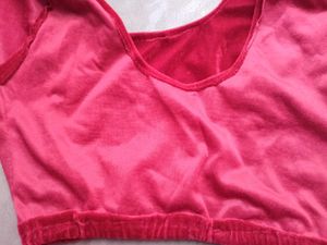Red Velvet Blouse Top
