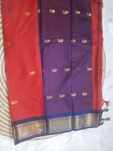 COTTON SILK RED COLOR SAREE