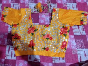 Embroidered Yellow Blouse