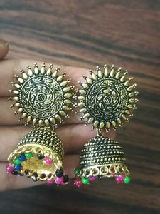 Jhumka Earrings - Indian Style