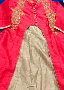 Elegant Embroidered Kurta with Skirt