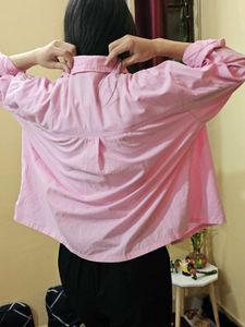 Pink Button-Up Shirt (New and very good condition)