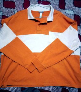 Striped Long Sleeve Polo Shirt