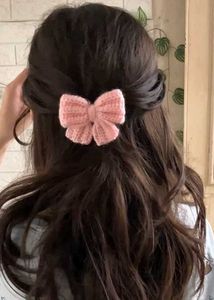 Crochet Bow Hair Clip
