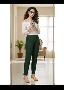 H&amp; M Green Slim Fit Trousers