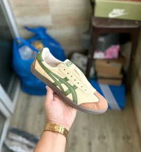 Onitsuka Tiger Cream/Green Sneakers