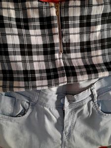 Jeans & Crop Top For Girls.