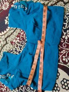 Teal Embellished Saree