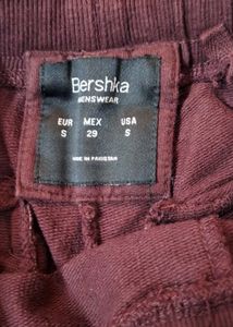 Burgundy Zip Ankle Joggers