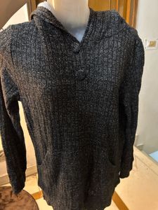 Hooded Knit Sweater Tunic