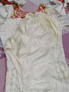 Elegant White Embroidered Kurta Set