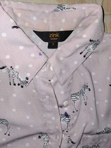 Pink Zebra Print Shirt