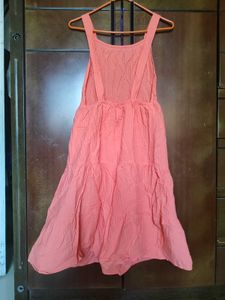 Coral Striped Sundress