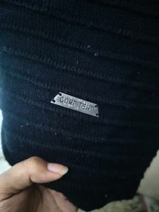 Chic Black Knit Sweater Dress