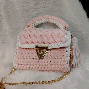 Primium Crochet Marshmallow Bag For Women And Girl