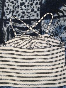 Striped Knit Crop Top