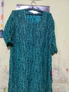 Bandhani Kurti Sharara Set