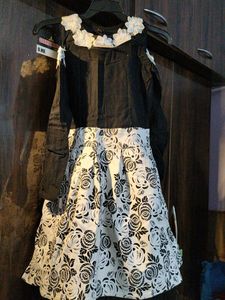 Black & White Fit and Flare Dress