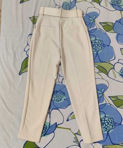 Zara Belted High-Waisted Trousers