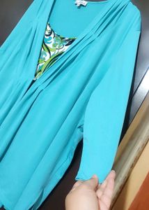Cyan Color Top For Healthy Girl Or Women 58 Bust