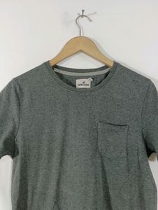 Grey Printed Casual T-Shirt (Men)