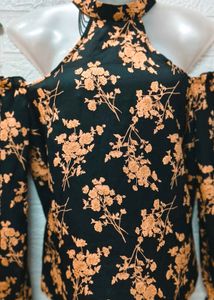 🎁Buy 2 Get 1 Free 🎁 Floral Cold Shoulder Top