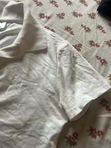 H&amp;M Vintage White Polo Shirt