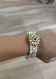 Pearl Kundan Bracelet
