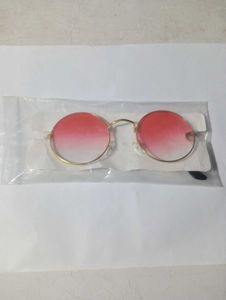 Retro Round Red Ombre Sunglasses
