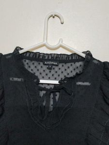 Black Chiffon Top