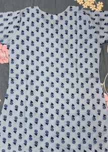 Blue Floral Kurta