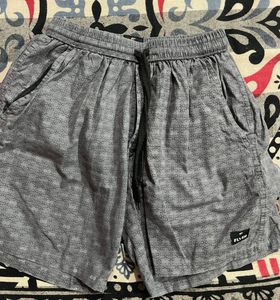Grey Patterned Shorts