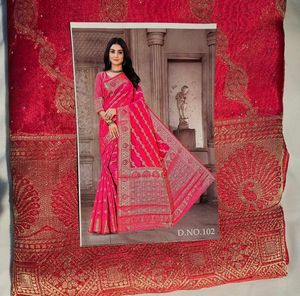 Elegant PINK ROSE Sare