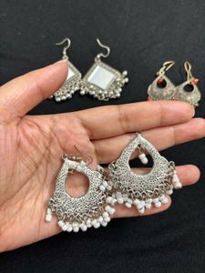 COMBO of 3 Oxidised Earrings