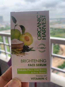 Organic harvest Brightening Face Serum With kakadu Plum, acai Berry And Rice  Water . Enriched With Vitamin C