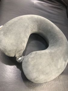 Grey Travel Neck Pillow With Memory Foam