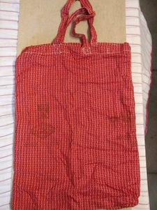Red Shopping Tote/ Grocery bag/Tiffin Bag