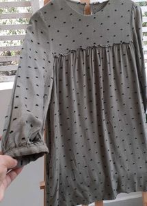 Olive Green Dot Dress