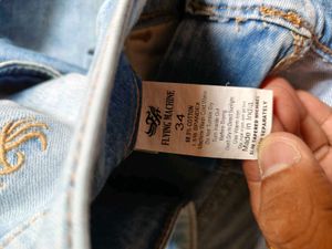 34 Inch Flying Machine Slim Tapered Blue Jeans