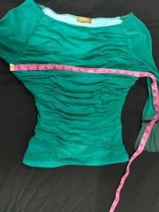 Ruched Mesh Top