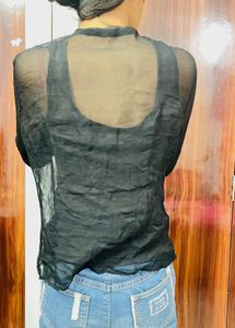 Black Transparent Top