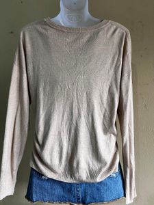 Beige Stylish Knitted Sweater 🎀